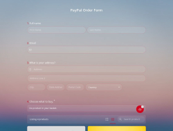 PayPal Order Form Template