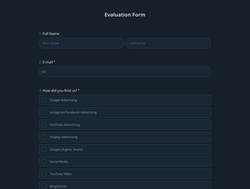 Evaluation Form Template