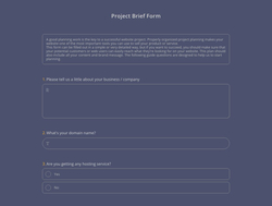 Project Brief Form Template