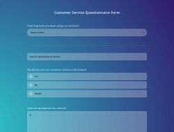 Customer Service Questionnaire Template