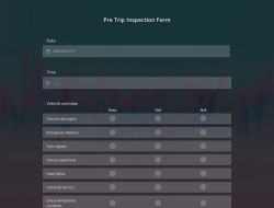 Pre Trip Inspection Form Template