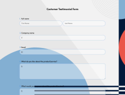 Customer Testimonial Form