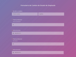 Formular zur Änderung des Mitarbeiterstatus