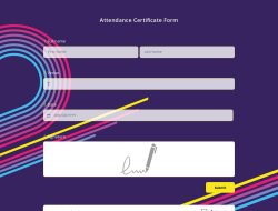 Attendance Certificate Form