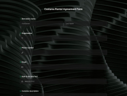 Costume Rental Agreement Form