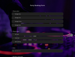 Formulario de Reserva de Fiesta