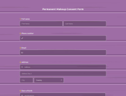 Permanent Makeup Consent Form