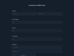 Customer Profile Form 