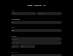 Political Contribution Form