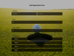 Golf Registration Form