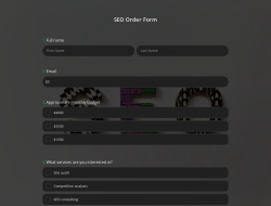 SEO Order Form