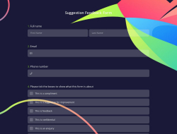 Suggestion Feedback Form