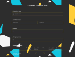 Candidate Evaluation Form 