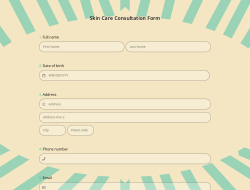 Skin Care Consultation Form