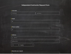 Independent Contractor Request Form