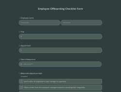 Employee Offboarding Checklist Form 
