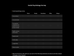 Social Psychology Survey