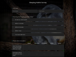 Sleeping Habits Survey