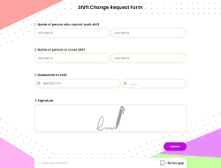 Shift Change Request Form