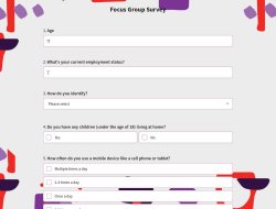 Focus Group Survey
