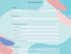 Fitnessstudio Feedbackformular