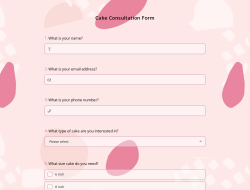 Cake Consultation Form