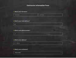 Contractor Information Form