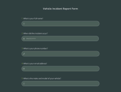 Vehicle Incident Report Form