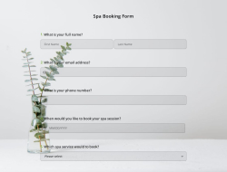 Spa Booking Form