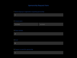 Sponsorship Request Form Template