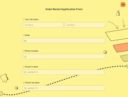 Hotel Rental Application Form