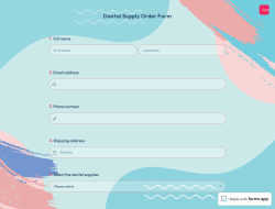 Dental Supply Order Form