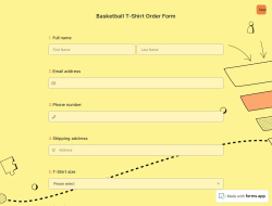 Basketball T-Shirt Order Form