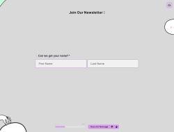 Newsletter Sign Up Form Template
