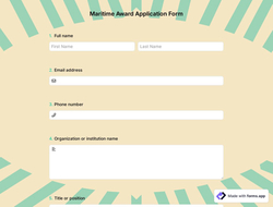 Maritime Award Application Form