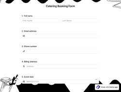 Catering Booking Form