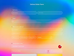 Online Order Form Template