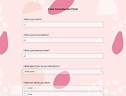 Cake Consultation Form