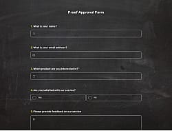 Proof Approval Form