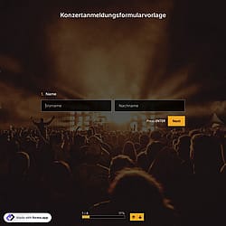 Konzertanmeldungsformularvorlage
