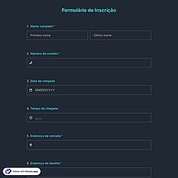 Modelo de Formulário de Inscrição