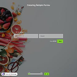Catering İletişim Formu Şablonu