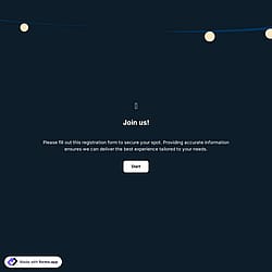 Online Event Registration Form Template