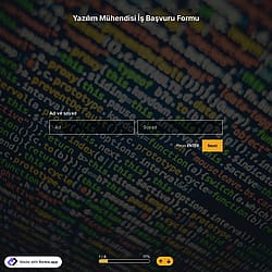 Yazılım Mühendisi İş Başvuru Formu Şablonu