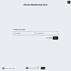 Church Membership Form Template
