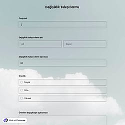 Değişiklik Talep Formu Şablonu