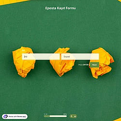 E-posta Kayıt Formu Şablonu