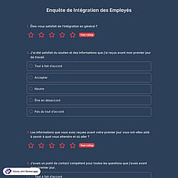 Modèle de Sondage D'intégration des Employés