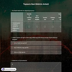 Toplantı Geri Bildirim Anketi Şablonu