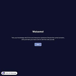 Trivia Quiz Template